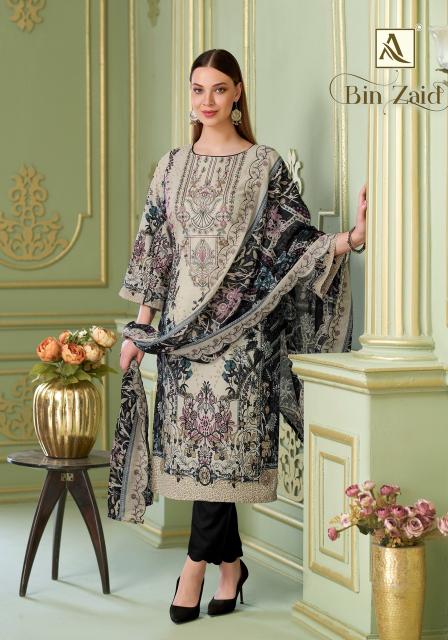 Alok suit bin zaid organdy cotton dress materials wholesale